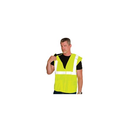 Pip CLASS 2 SOLID BREAKAWAY VEST3 PKT H&L CLOSURE, PK 50 302-5PVLY-4X